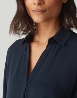 Hot Basicbluse FANGI Regular aus fließender Viskose Blusen