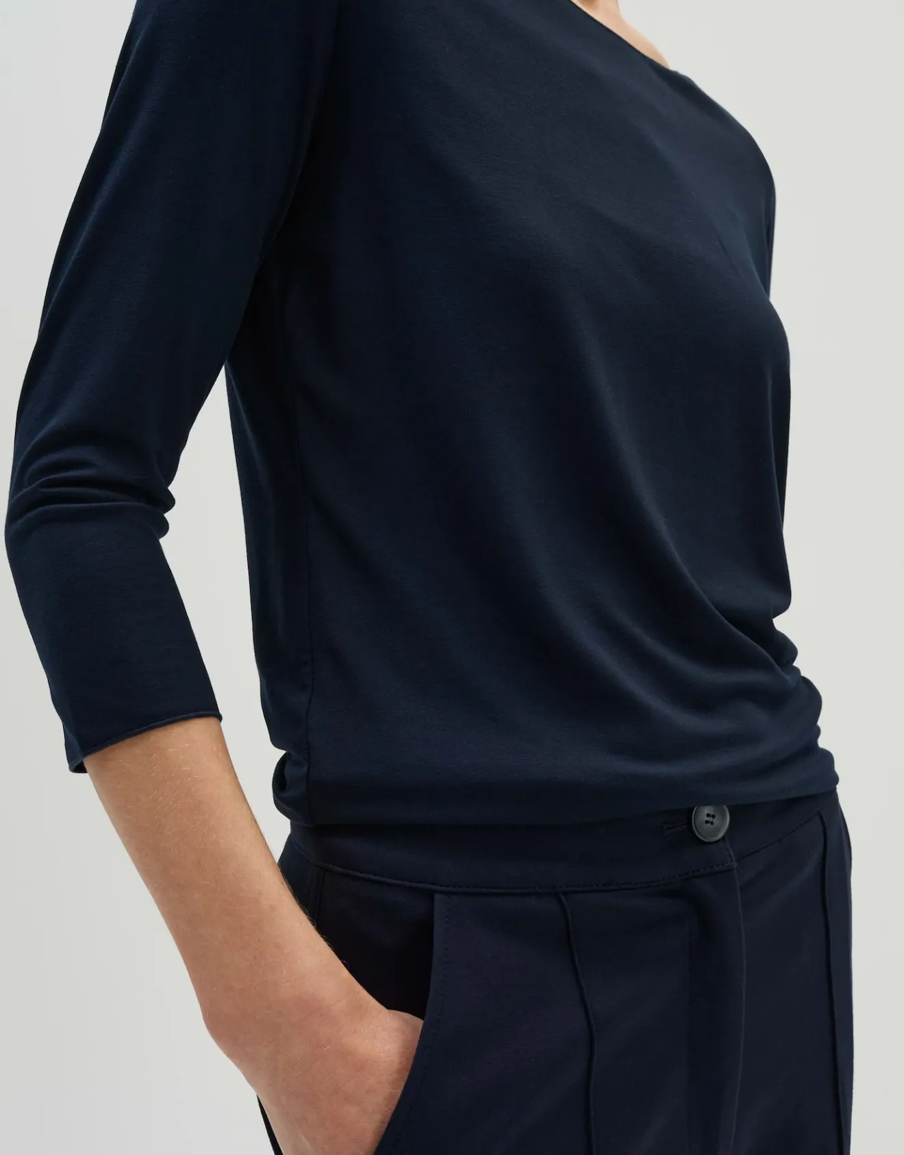 Hot Basicshirt KIROSA Slim aus Ecovero Viskose Mix Basics|Shirts