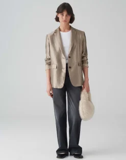 Cheap Blazer JELUNA Regular aus glänzendem Viskose Mix Blazer & Westen
