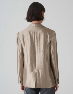 Cheap Blazer JELUNA Regular aus glänzendem Viskose Mix Blazer & Westen