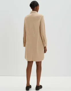 Online Blusenkleid QIRSTA aus Veloursleder Imitat Kleider