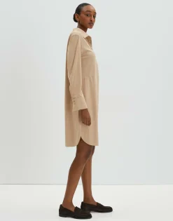 Online Blusenkleid QIRSTA aus Veloursleder Imitat Kleider