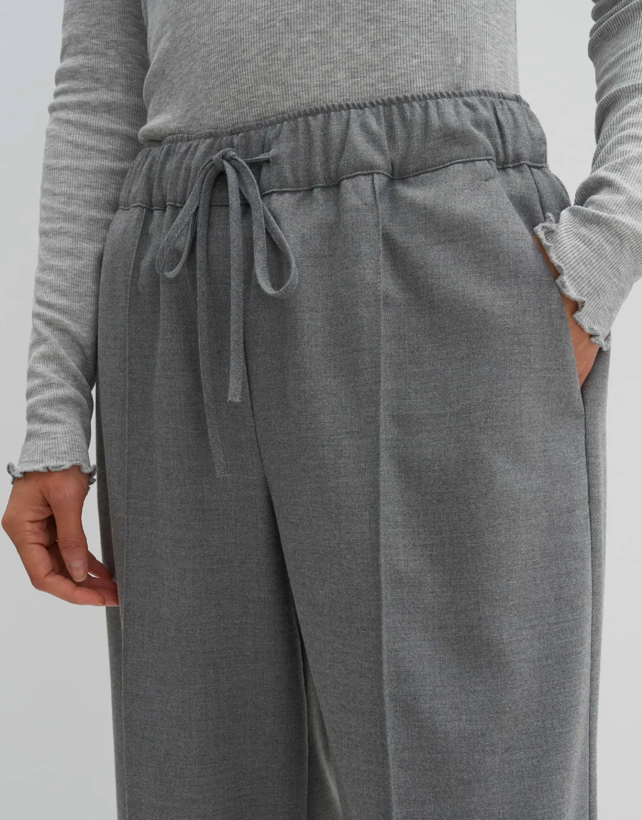 Hot Businesshose CANDRA Wide in weicher Flanell Optik Hosen
