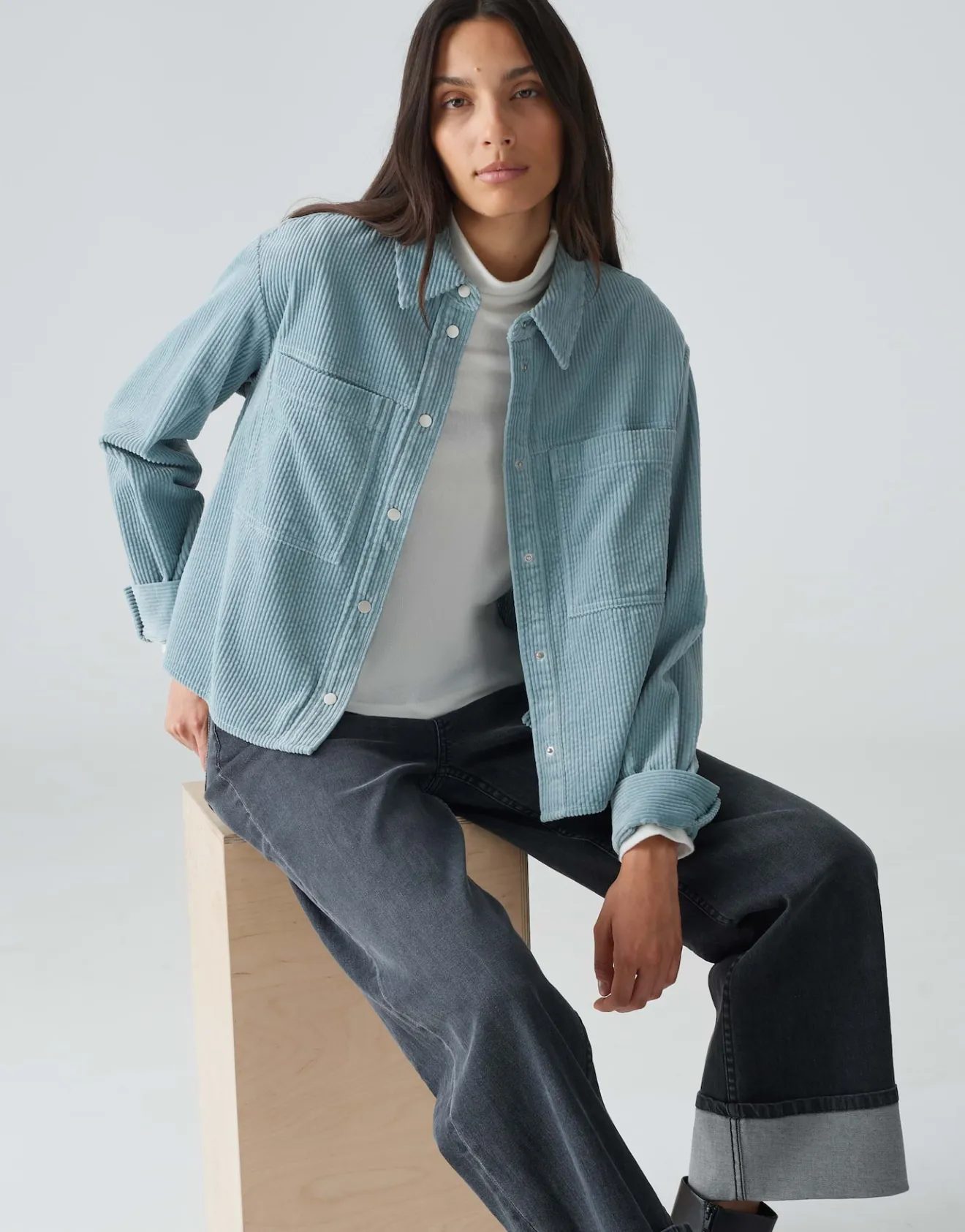 Flash Sale Cordbluse FALBA Loose im Boxy Fit Blusen