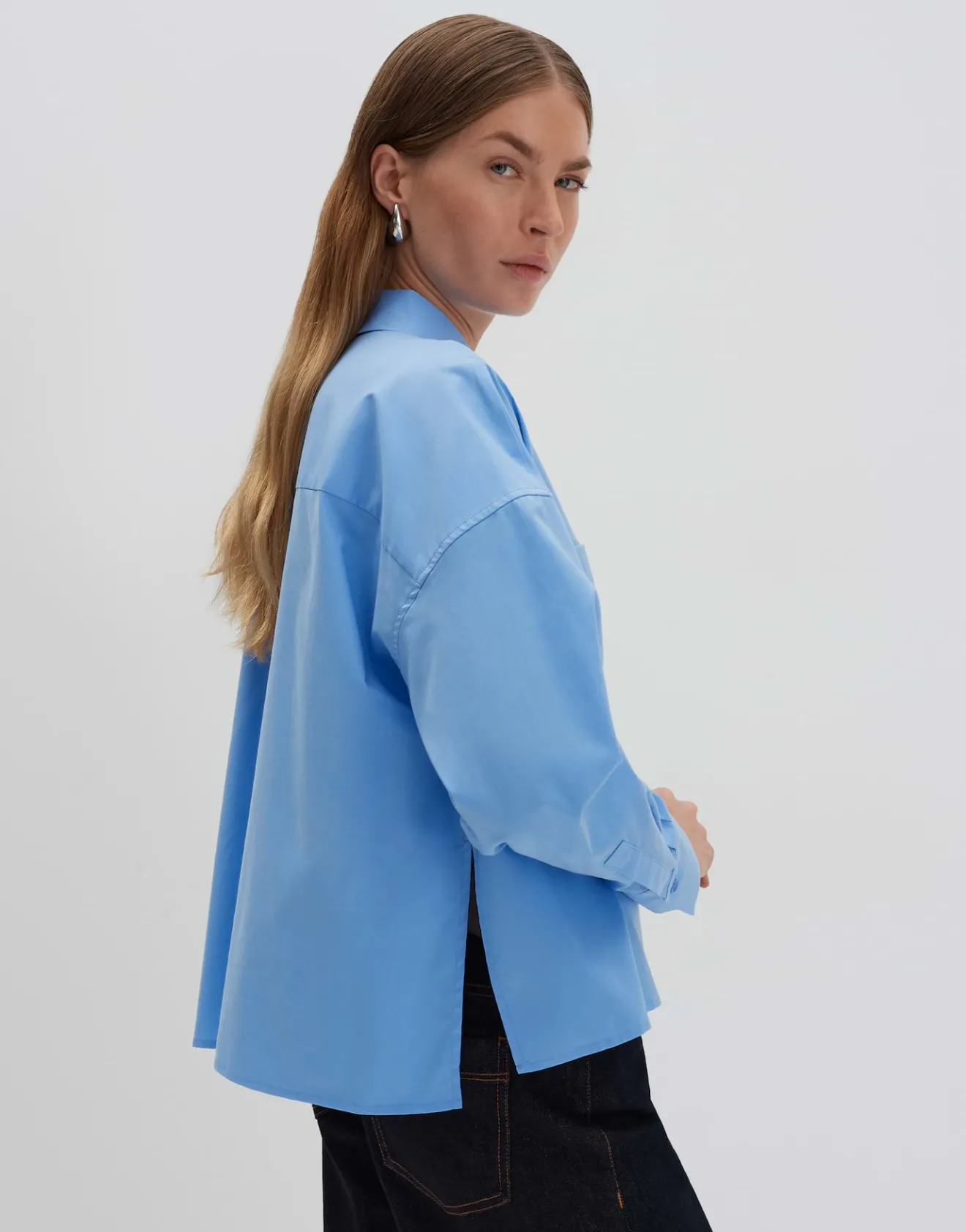 Best Sale Cropped Bluse ZOPPA DETAIL Loose aus nachhaltiger Baumwolle Blusen