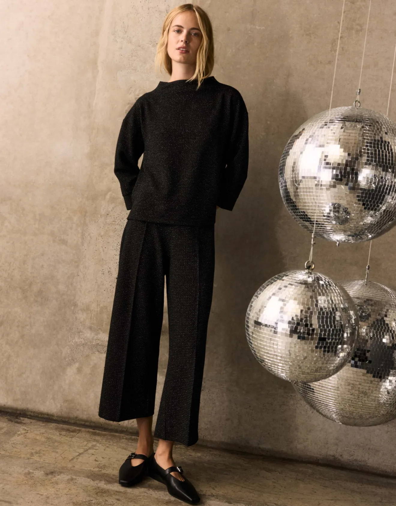 Hot Culotte MISHA FESTIVE Wide aus schimmernder Twill Ware Hosen