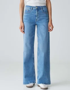 Cheap Extra Wide leg Jeans MIVA PALAZZO Mid Rise aus Baumwoll Mix Jeans