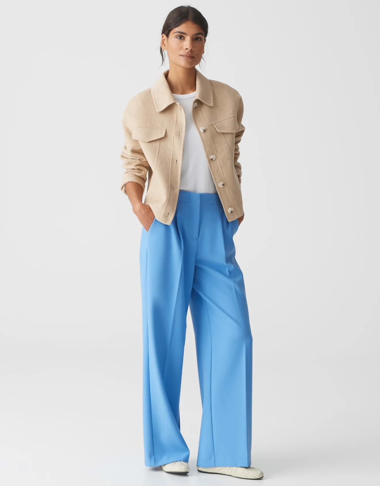 Online Extra Wide Leg Pants MAIGA PALAZZO aus Twill-Ware Hosen