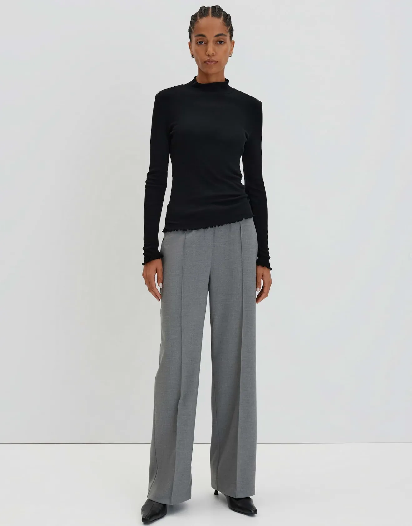 Outlet Feines Rippshirt KINARA Slim aus nachhaltigem Viskose Mix Shirts|Basics