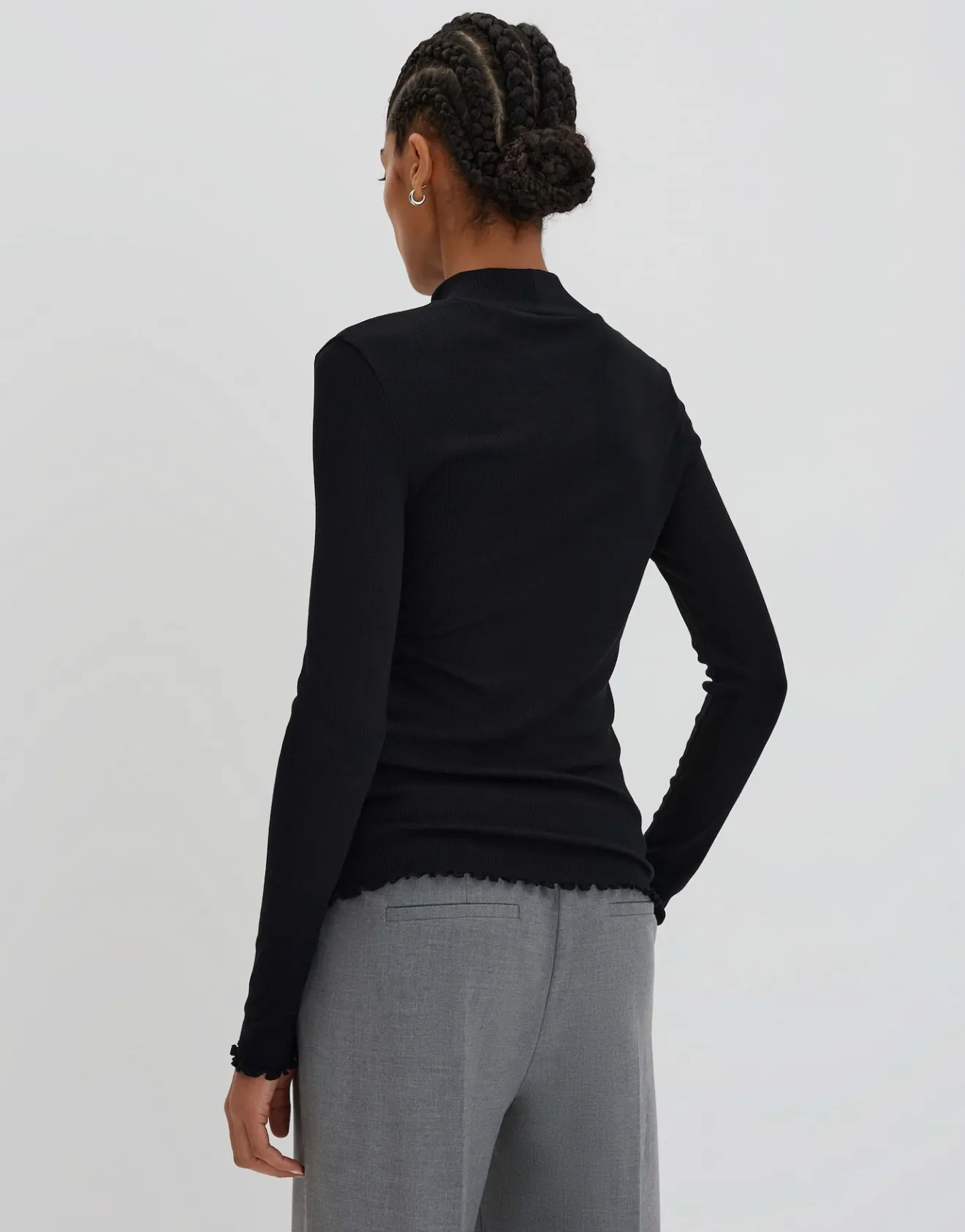 Outlet Feines Rippshirt KINARA Slim aus nachhaltigem Viskose Mix Shirts|Basics
