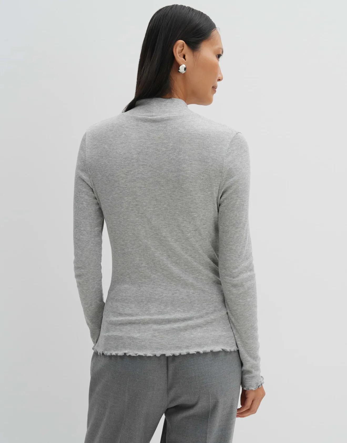 Flash Sale Feines Rippshirt KINARA Slim aus nachhaltigem Viskose Mix Basics|Shirts