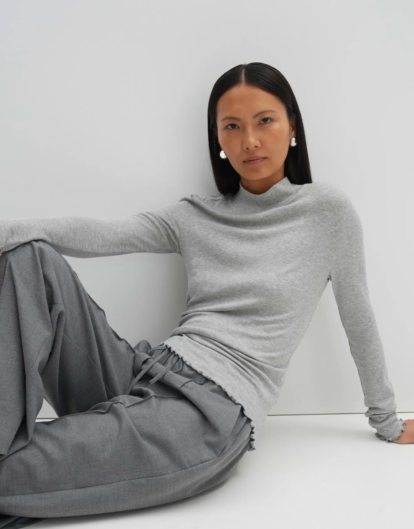 Flash Sale Feines Rippshirt KINARA Slim aus nachhaltigem Viskose Mix Basics|Shirts