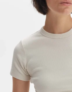 Hot Feines Rippshirt SAMUNA Slim aus BCI Cotton Mix Basics|Shirts