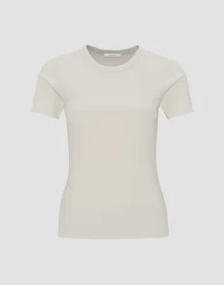 Hot Feines Rippshirt SAMUNA Slim aus BCI Cotton Mix Basics|Shirts
