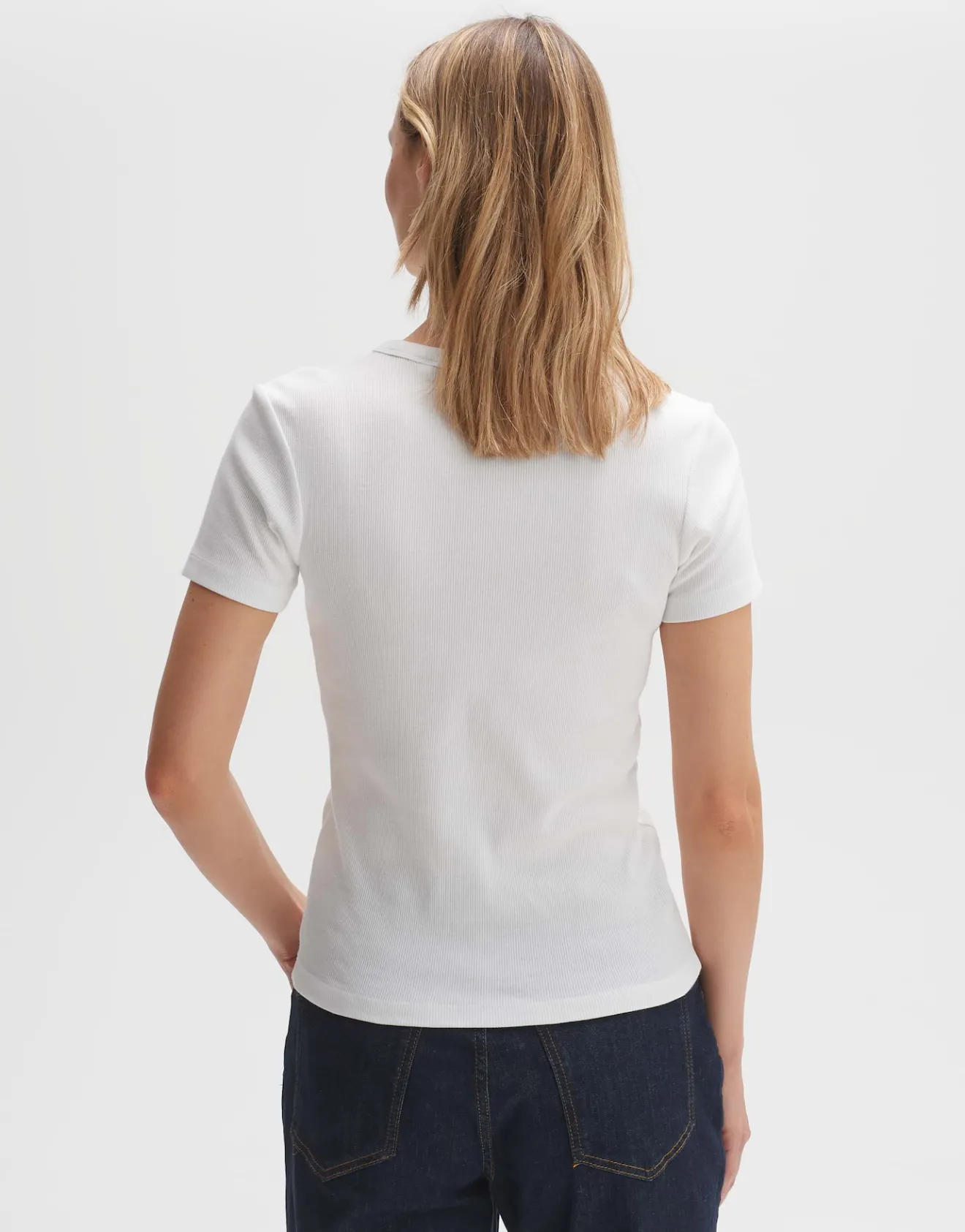 Cheap Feines Rippshirt SAMUNA Slim aus BCI Cotton Mix Basics|Shirts
