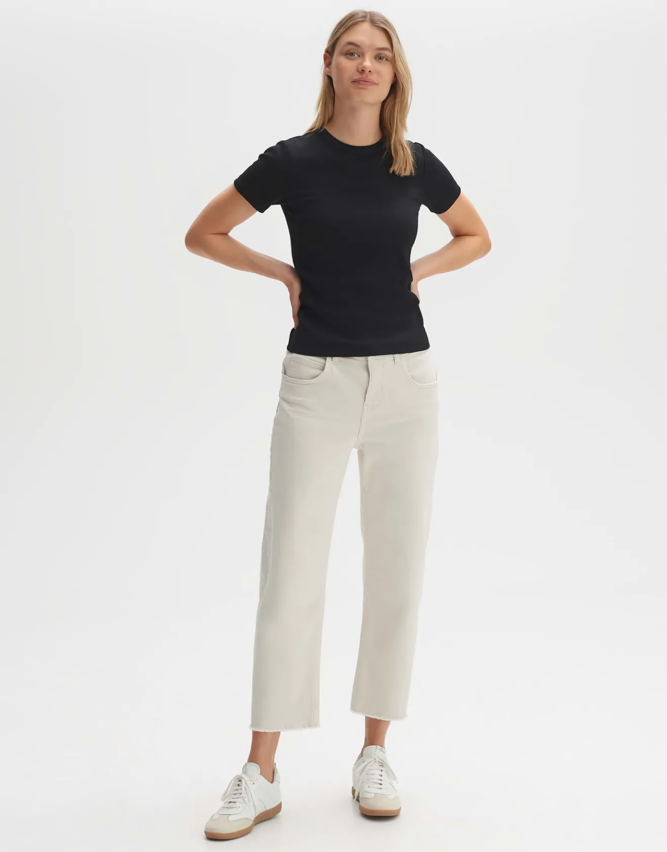New Feines Rippshirt SAMUNA Slim aus BCI Cotton Mix Basics|Shirts