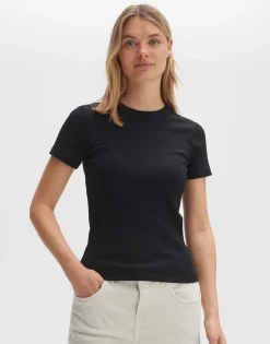 New Feines Rippshirt SAMUNA Slim aus BCI Cotton Mix Basics|Shirts