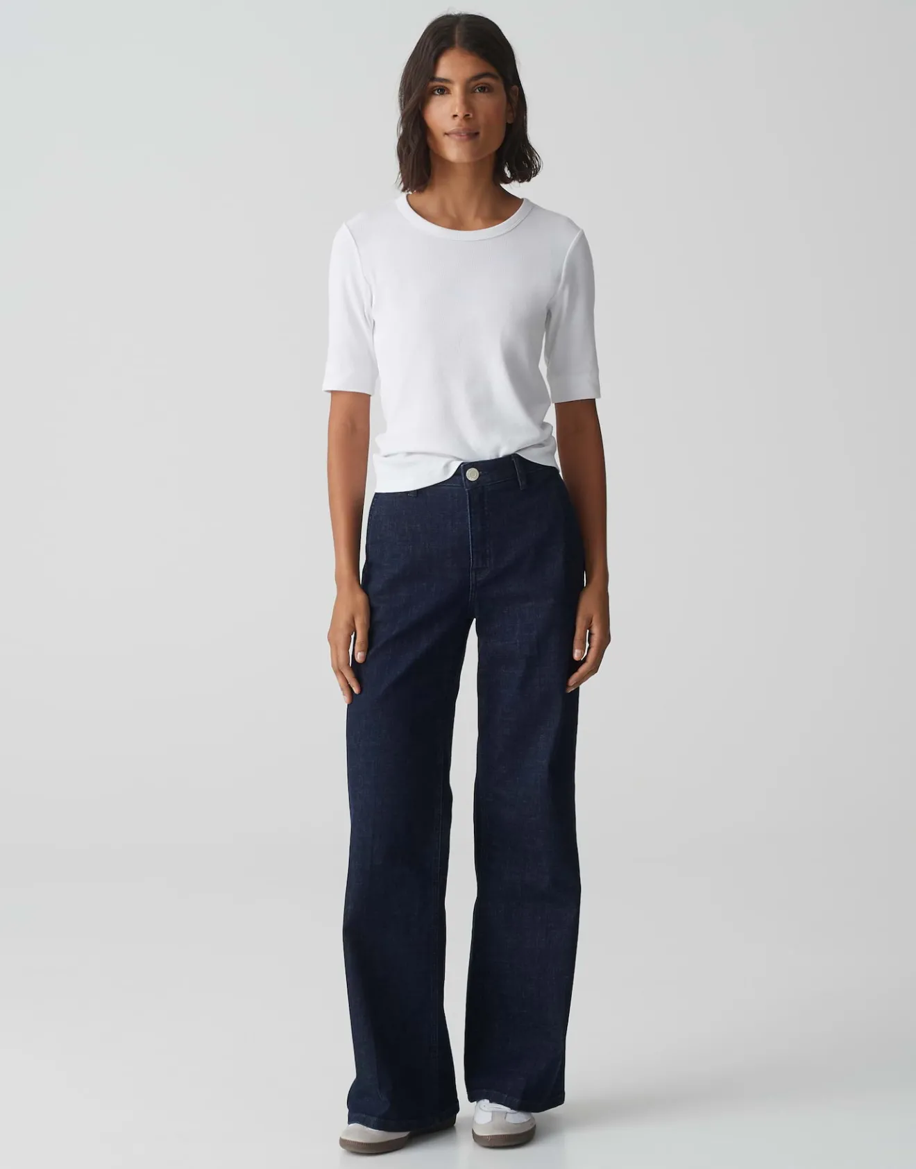 Cheap Feines Rippshirt SUSTAFA Slim aus BCI Cotton Mix Basics|Shirts
