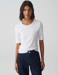 Cheap Feines Rippshirt SUSTAFA Slim aus BCI Cotton Mix Basics|Shirts