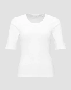 Cheap Feines Rippshirt SUSTAFA Slim aus BCI Cotton Mix Basics|Shirts
