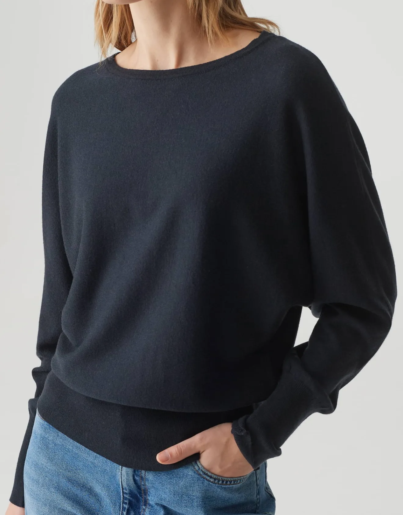 Shop Feinstrickpullover PAUTLETA Batwing Fit aus Lyocell Mix Strick