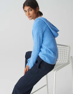 Flash Sale Flauschiger Hoodie PASUNNA Regular mit Mohair Strick