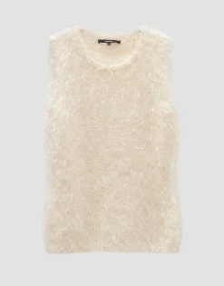 Discount Flauschiges Stricktop TAULINI Regular mit Schimmer Effekt Strick