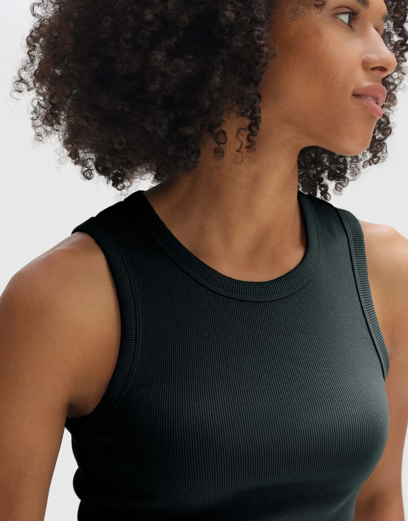 Sale Geripptes Tanktop ILESSO Slim aus BCI Cotton Mix Basics