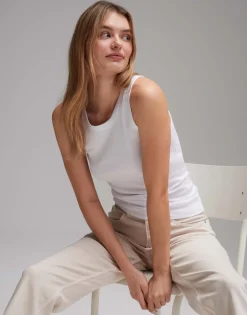 Cheap Geripptes Tanktop ILESSO Slim aus BCI Cotton Mix Basics|Shirts
