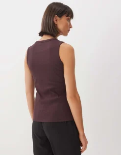 Outlet Geripptes Top KLEANNE Slim aus BCI Cotton Mix Basics