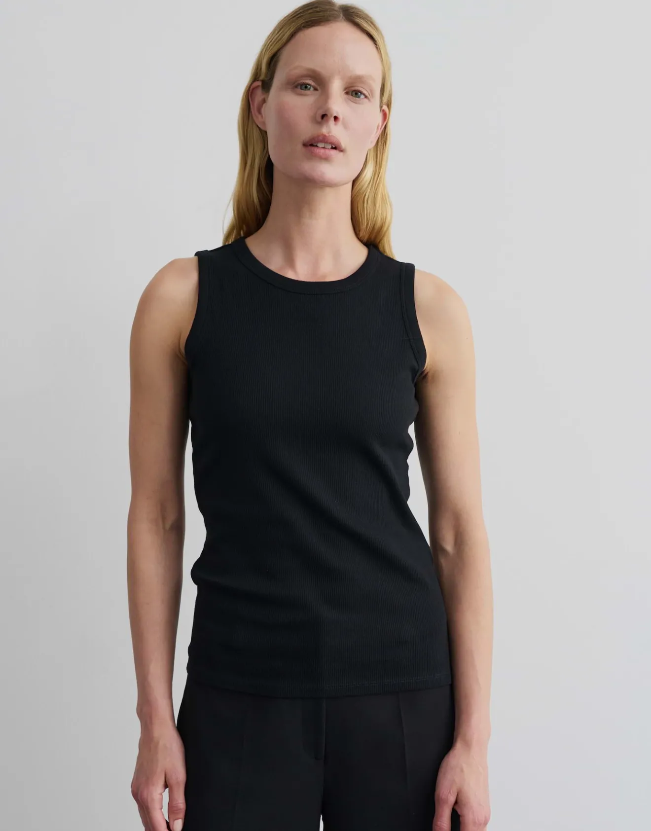 Sale Geripptes Top KLEANNE Slim aus BCI Cotton Mix Basics|Shirts