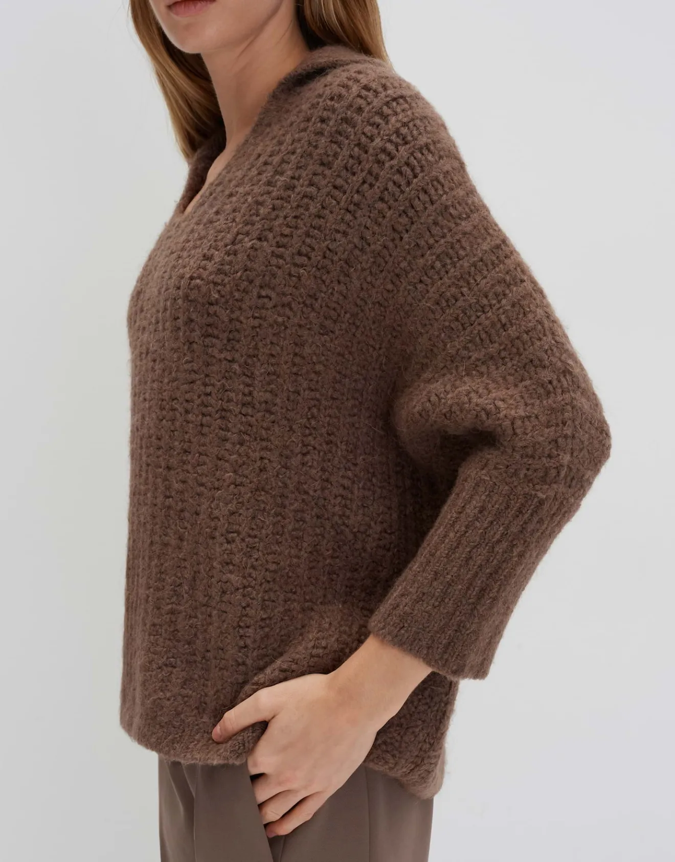 Discount Grober Strickpullover TUMALLY Loose mit Wolle Strick