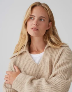 Outlet Grobstrickpullover POLONDA Regular mit Wolle Strick