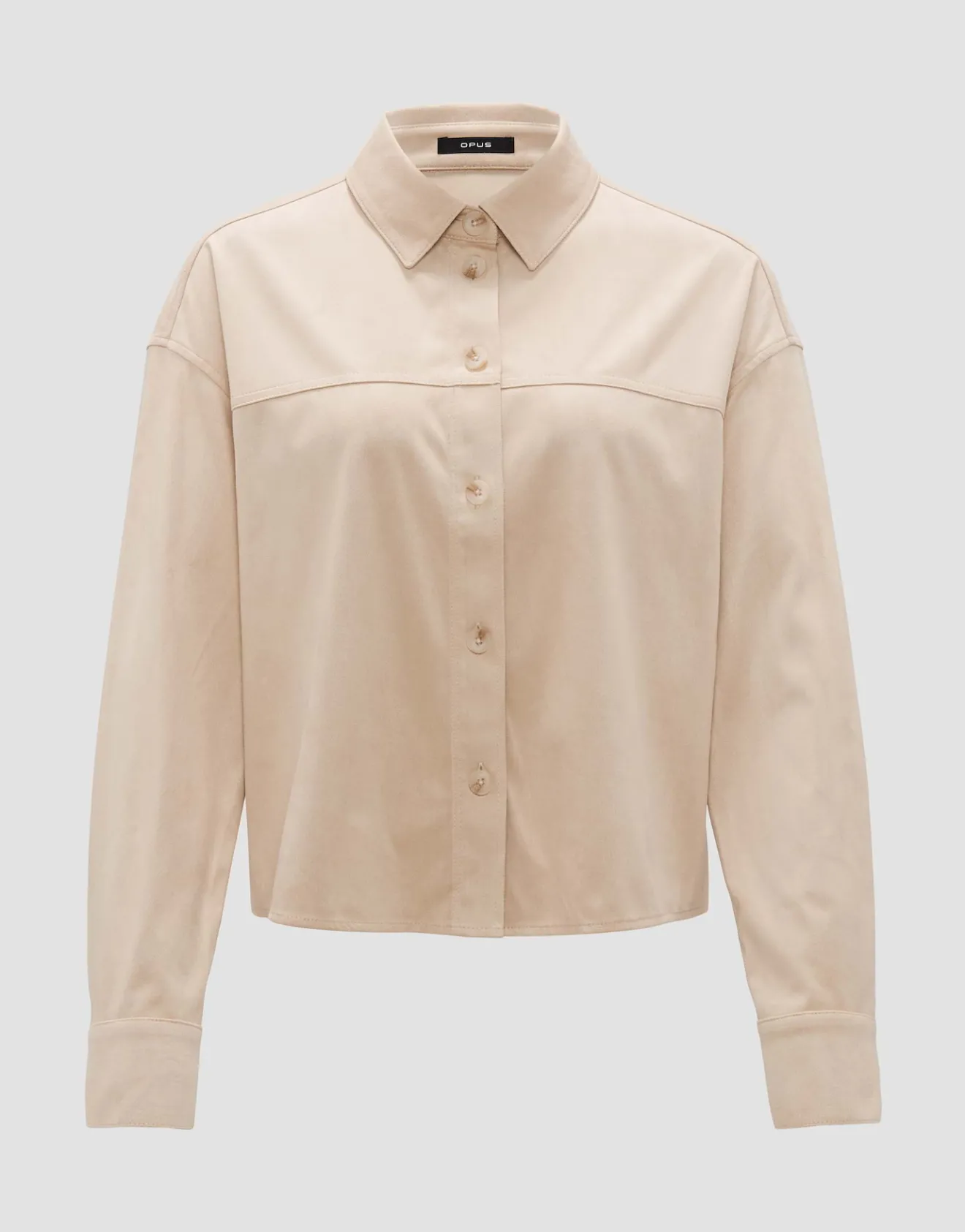 Best Sale Hemdbluse FONTEGA Regular in Veloursleder-Optik Blusen