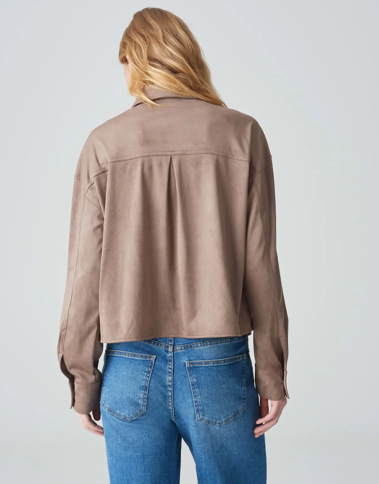 Best Sale Hemdbluse FONTEGA Regular in Veloursleder-Optik Blusen