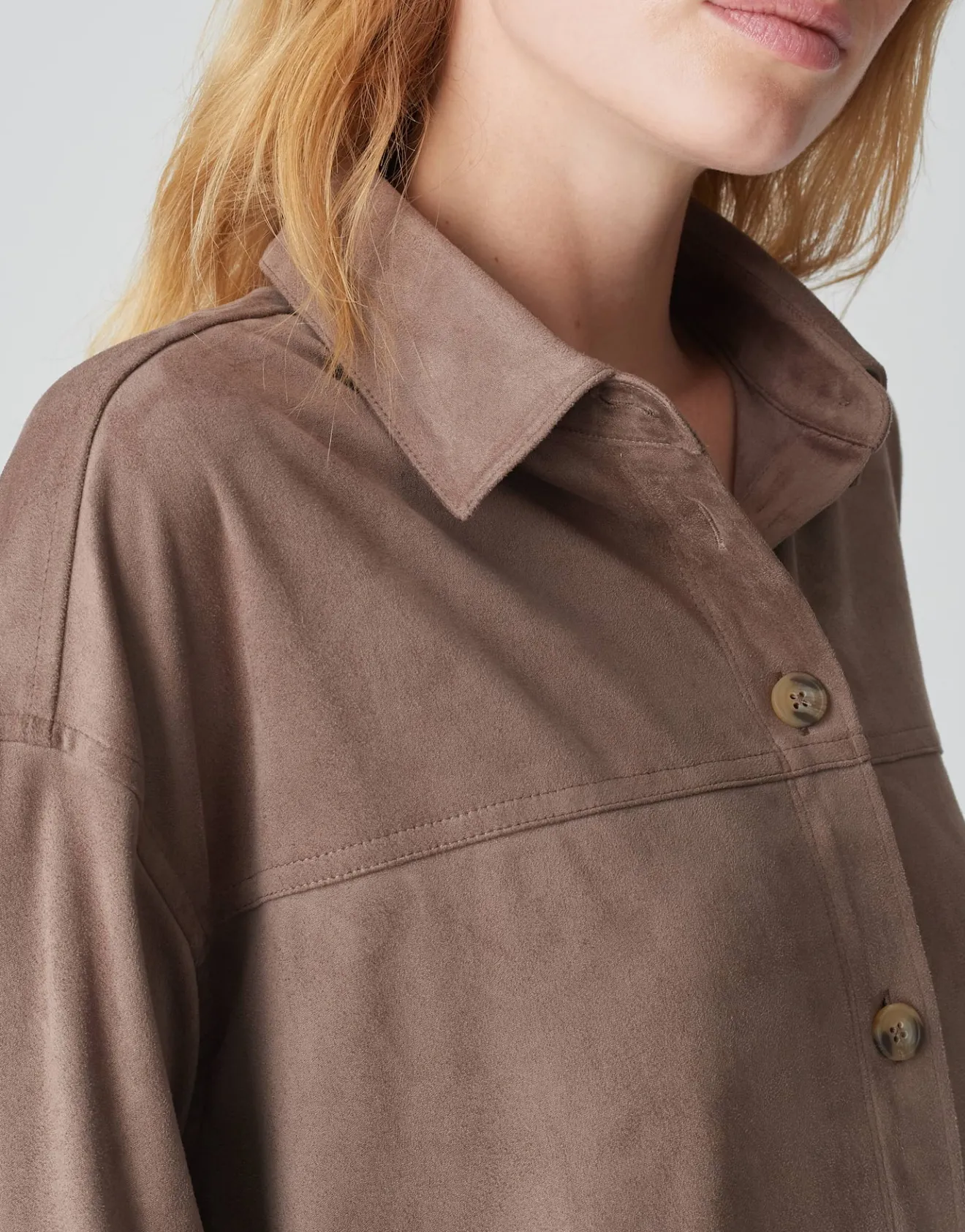 Best Sale Hemdbluse FONTEGA Regular in Veloursleder-Optik Blusen