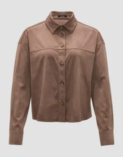 Best Sale Hemdbluse FONTEGA Regular in Veloursleder-Optik Blusen
