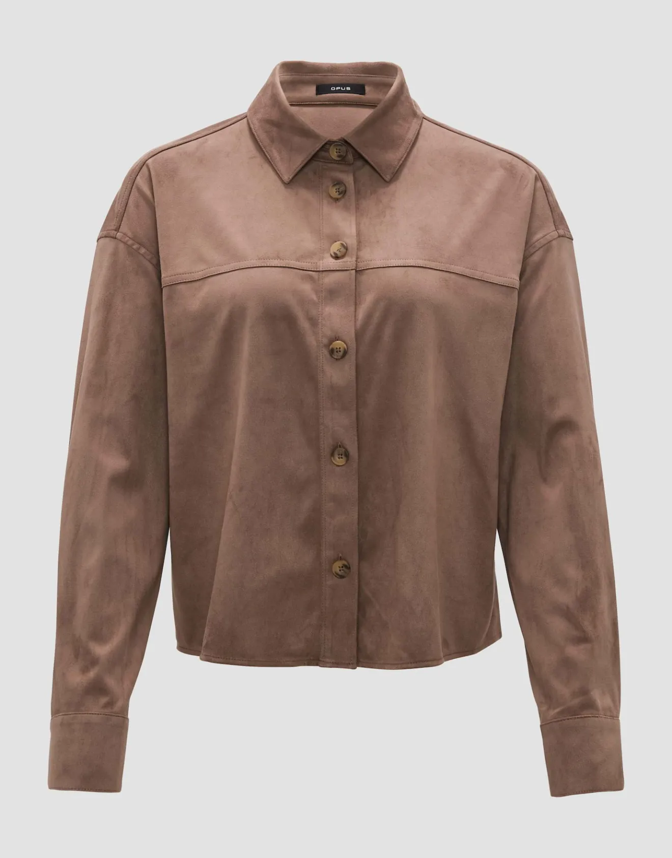 Best Sale Hemdbluse FONTEGA Regular in Veloursleder-Optik Blusen