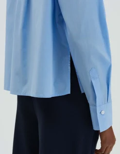 Best Sale Hemdbluse ZOLIVIA Loose aus Baumwolle Blusen