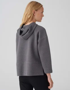 Cheap Hoodie GLITTERO Loose aus schimmerndem Baumwoll Mix Sweat