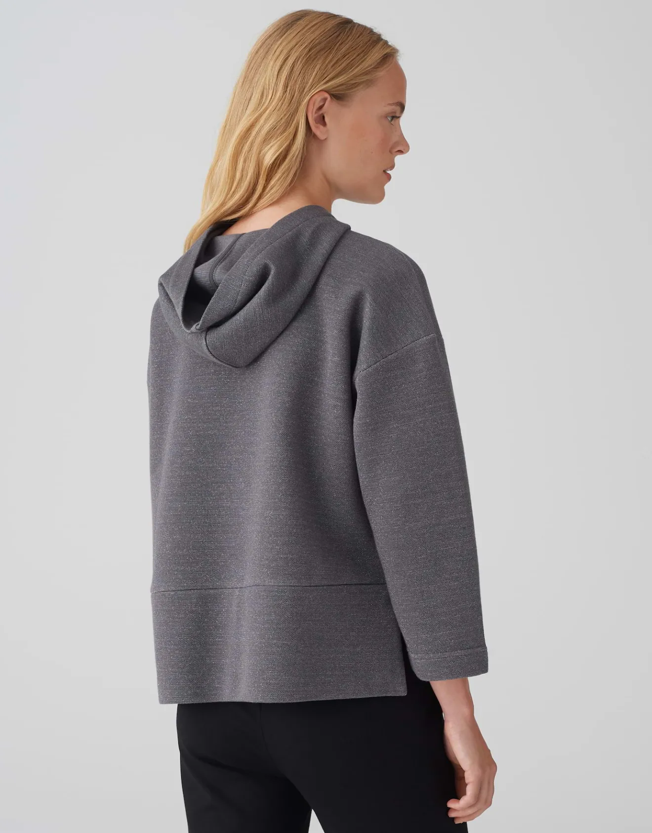 Cheap Hoodie GLITTERO Loose aus schimmerndem Baumwoll Mix Sweat