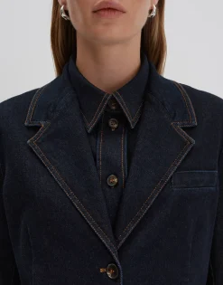 Store Jeansblazer NIARA Regular mit Kontrastnähten Blazer & Westen