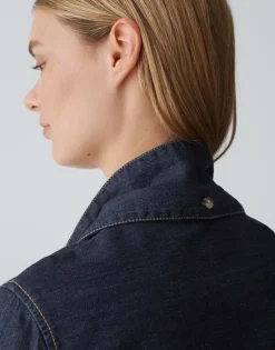 Store Jeansbluse FARILLA Boxy Fit mit abnehmbarer Schluppe Blusen
