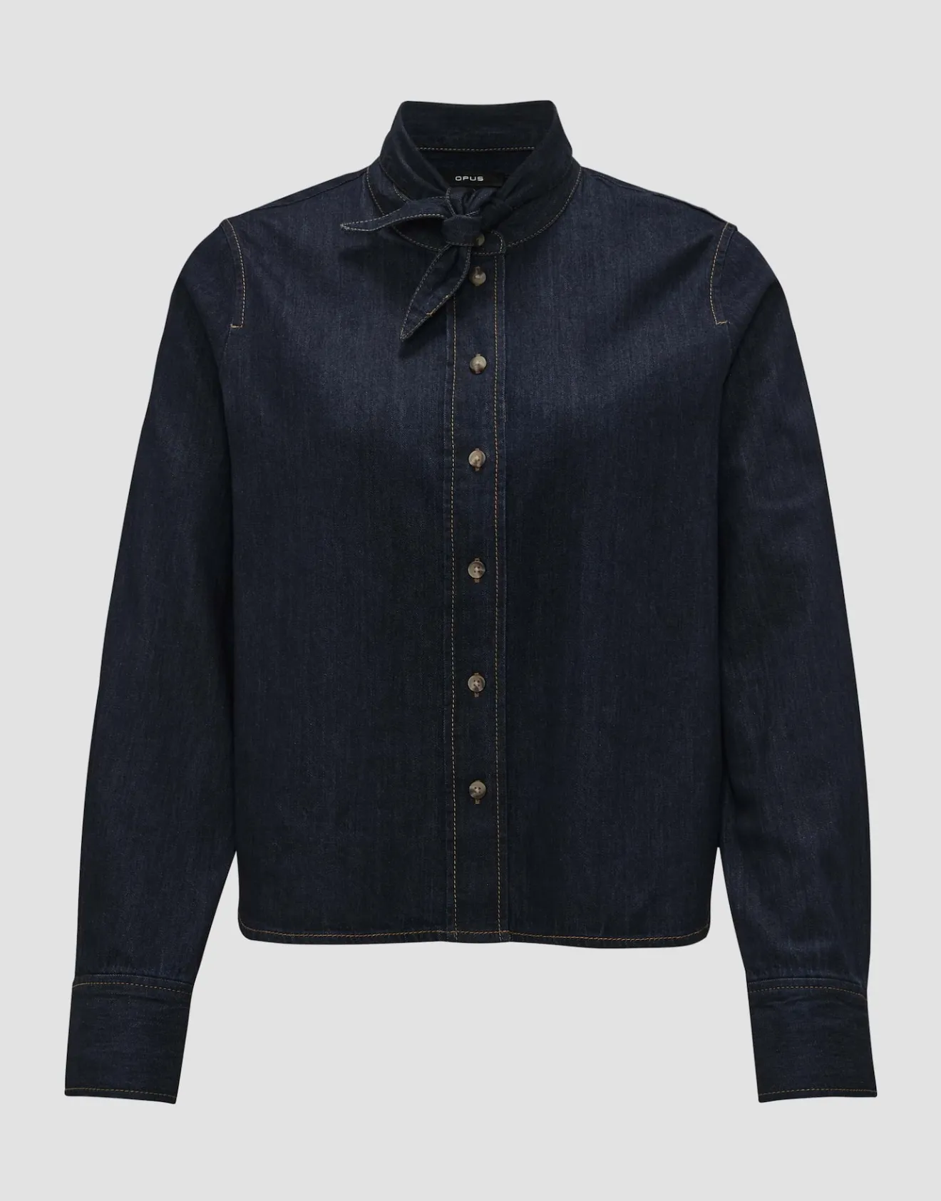 Store Jeansbluse FARILLA Boxy Fit mit abnehmbarer Schluppe Blusen