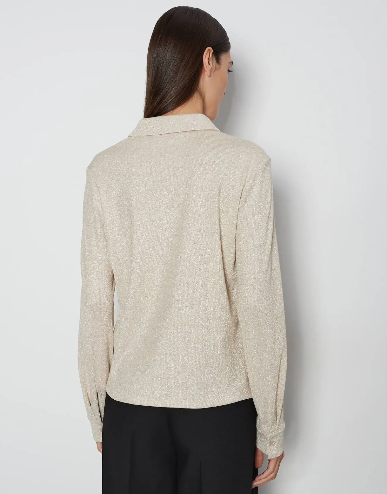 Cheap Jerseybluse KALEXI Regular in schimmernder Rippe Shirts