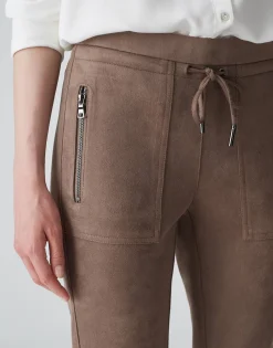 Online Jogpants ELVINA CARGO Slim in Veloursleder-Optik Hosen