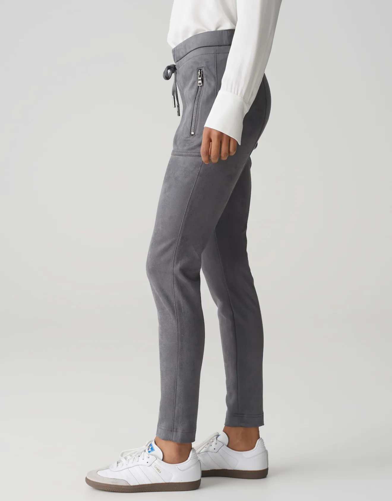 Cheap Jogpants ELVINA CARGO Slim in Veloursleder-Optik Hosen