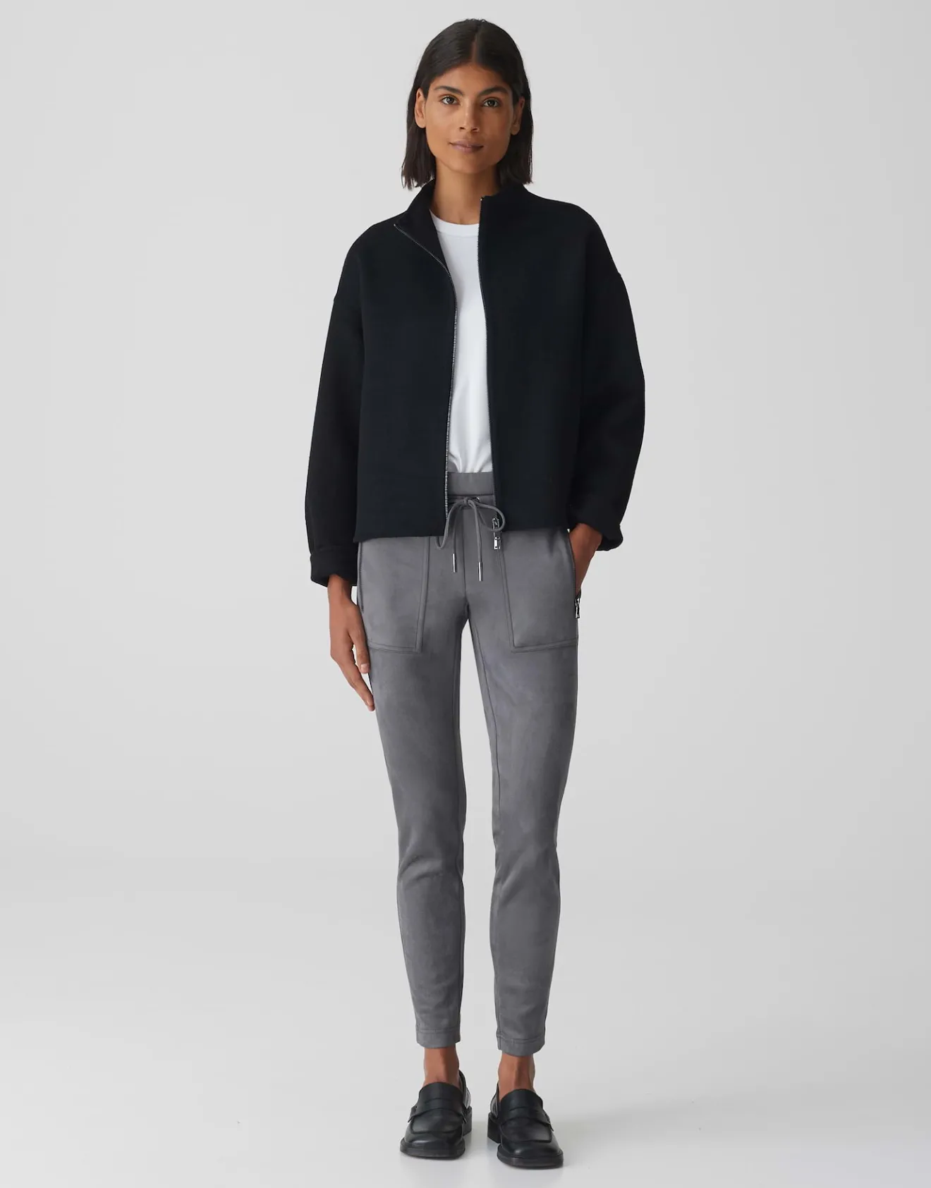 Cheap Jogpants ELVINA CARGO Slim in Veloursleder-Optik Hosen