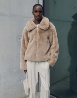 Fashion Kurze Fakefur Jacke VARIAH Loose Jacken & Mäntel