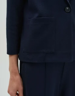 Clearance Kurzer Blazer NUSALIA Regular aus Twill Jersey Blazer & Westen